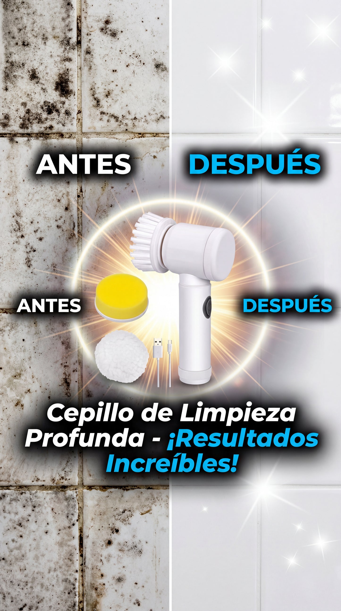 Cepillo de Limpieza eléctrico para limpieza profunda